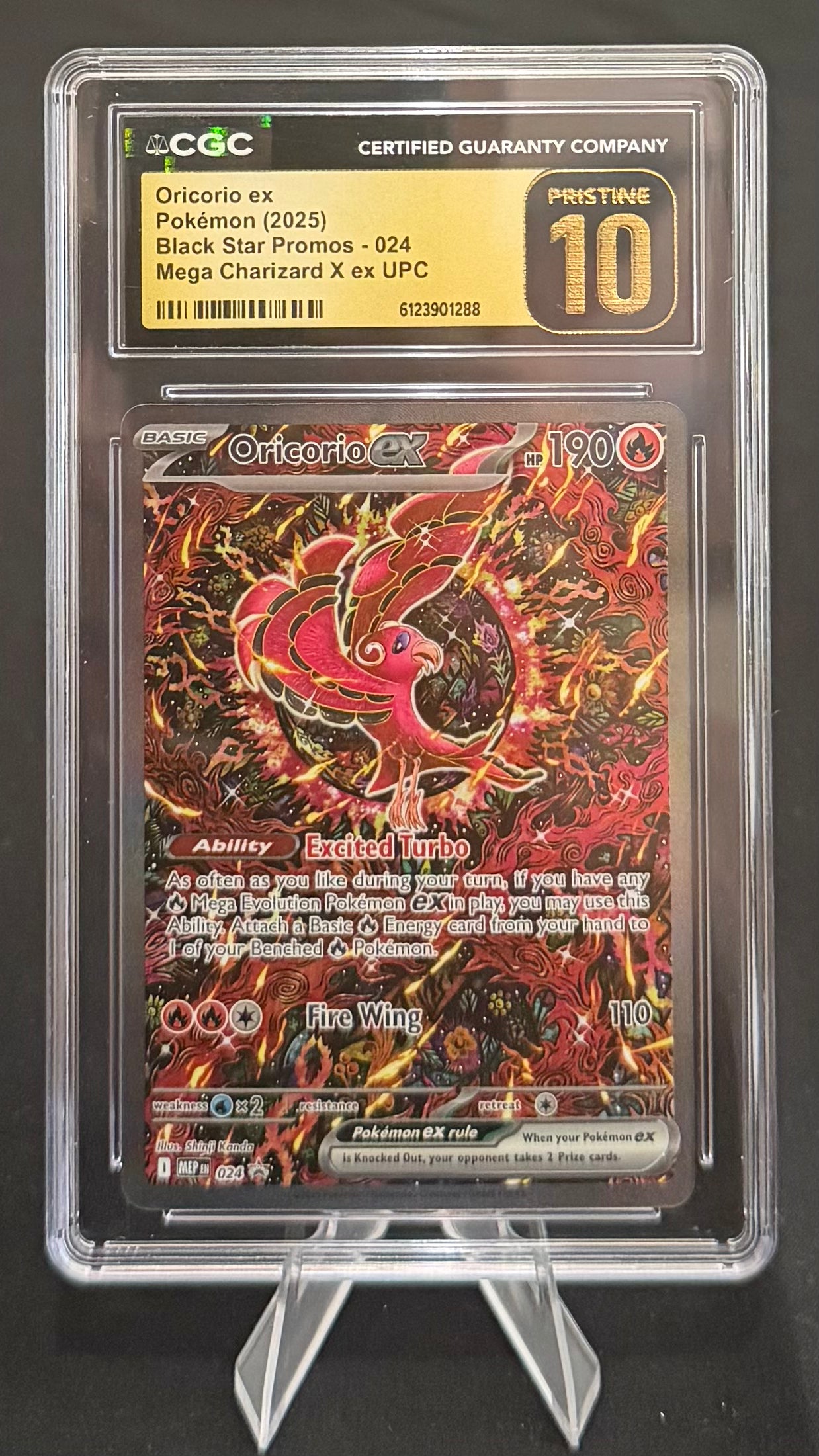 Oricorio ex CGC Pristine 10 – Black Star Promo #024 (Mega Charizard X ex UPC)