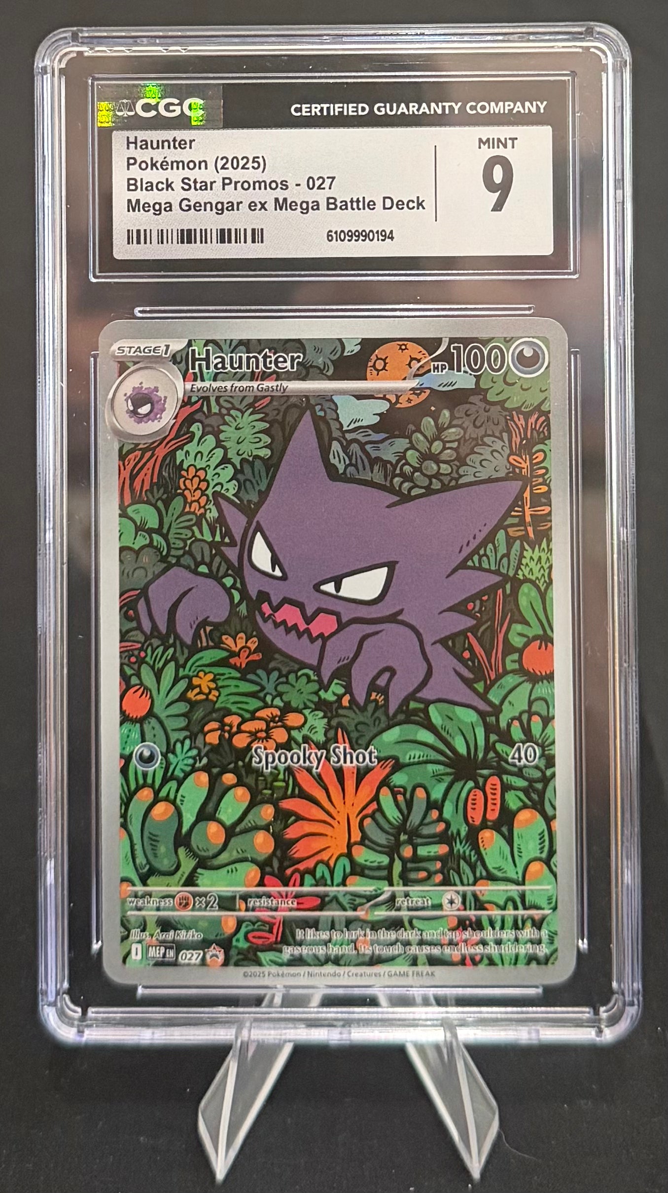 Haunter CGC 9 Mint – Black Star Promo #027 (Mega Gengar ex Battle Deck)