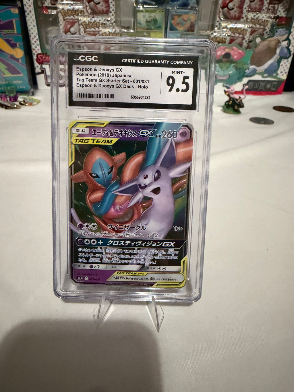 Espeon & Deoxys GX 001/031 – Tag Team GX Starter Set – Japanese – CGC 9.5 Mint+