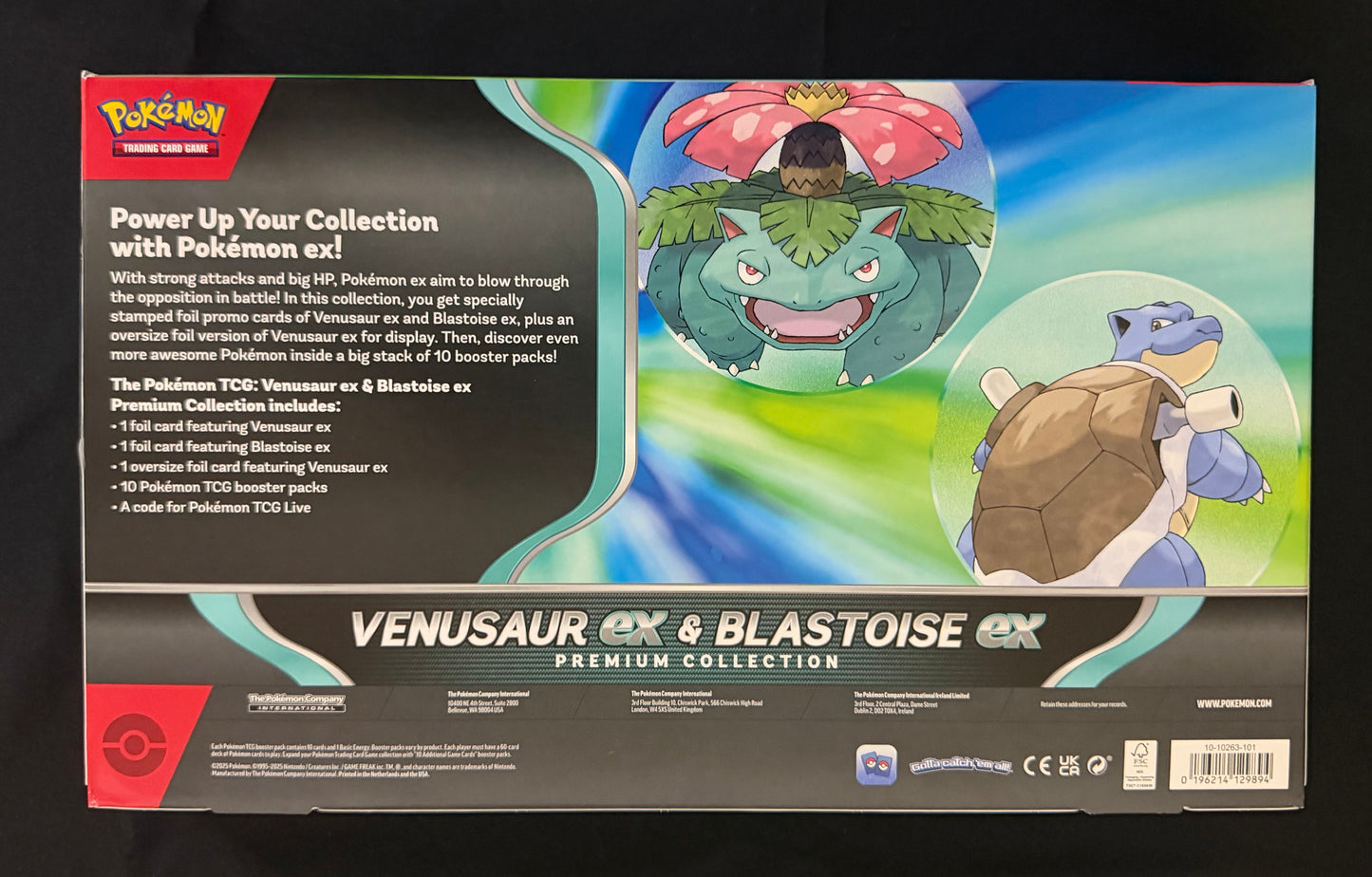 Pokémon Venusaur ex & Blastoise ex Premium Collection – Factory Sealed