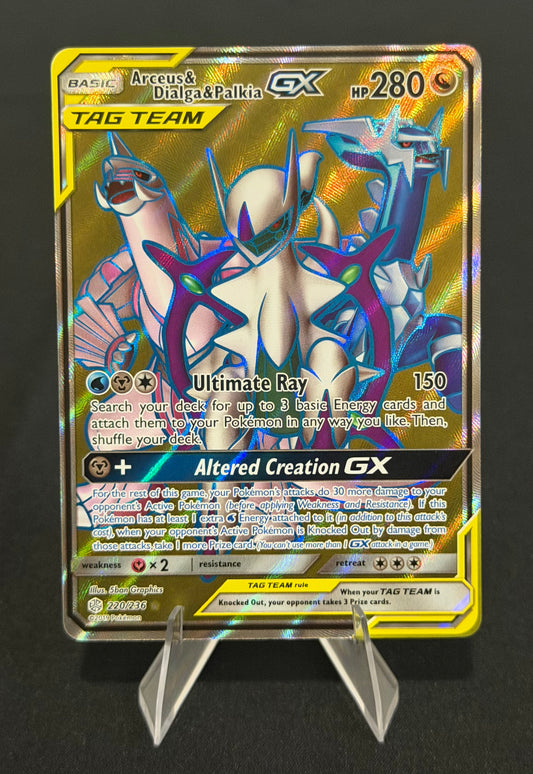 Arceus & Dialga & Palkia GX Full Art – Pokémon Card – Near Mint