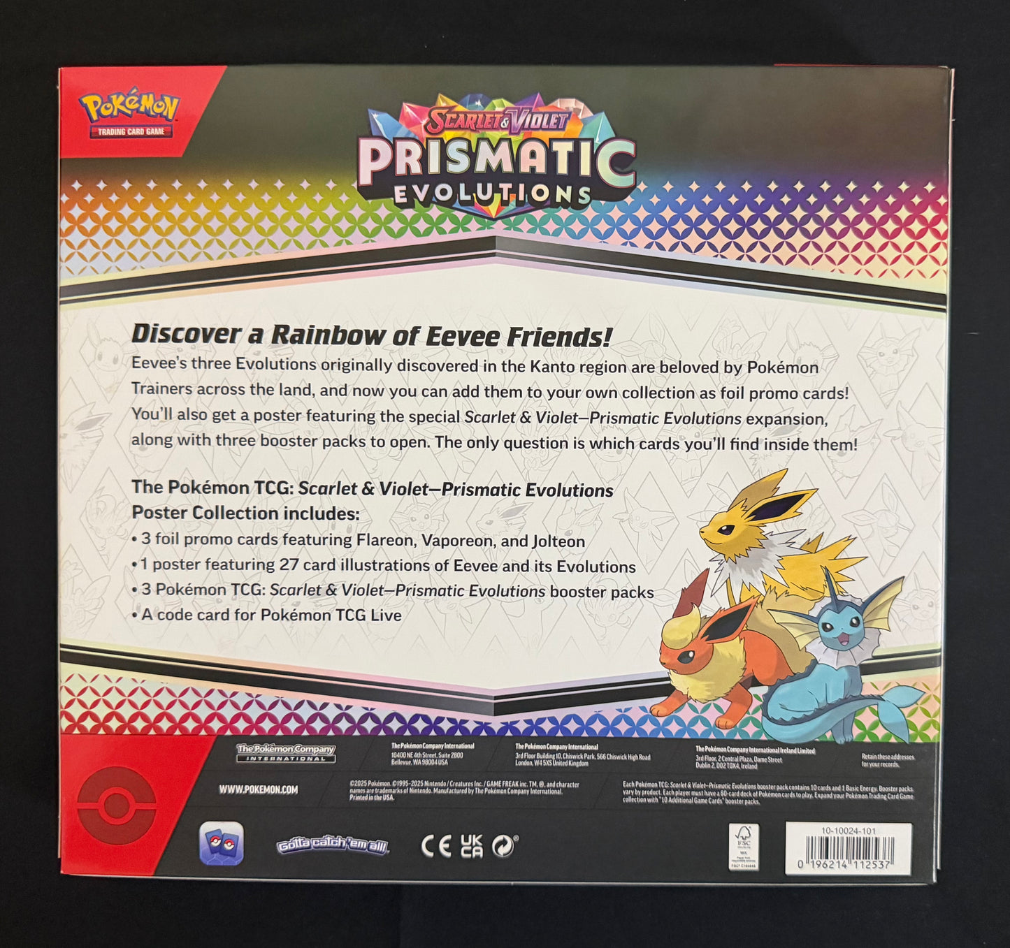 Pokémon Prismatic Evolutions Poster Collection Box – Factory Sealed