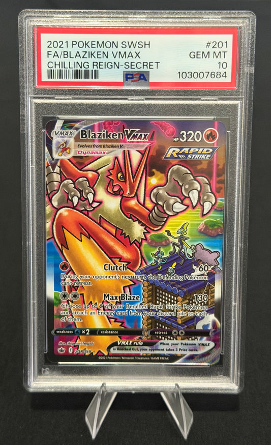 Blaziken VMAX Alternate Art PSA 10 – Chilling Reign