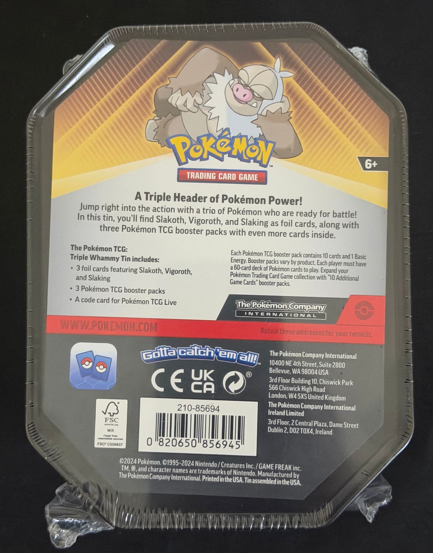 Slaking Triple Whammy Tin – Pokémon TCG – Sealed
