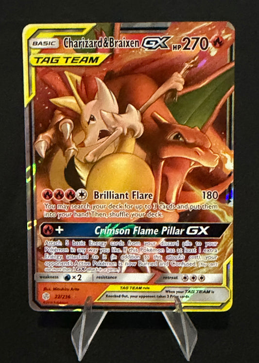 Charizard & Braixen GX Tag Team – Cosmic Eclipse – Near Mint