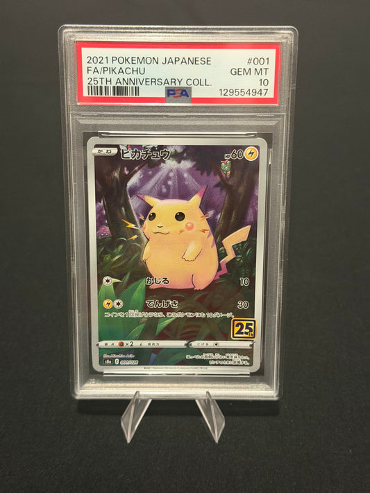 Pikachu Full Art PSA 10 – Japanese 25th Anniversary Collection #001