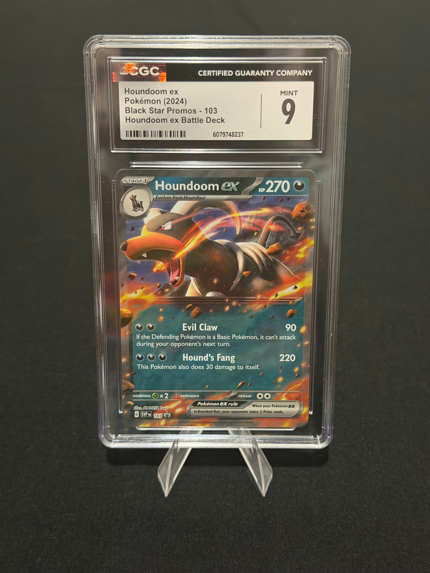 Houndoom Ex Black Star Promo CGC MINT 9 Houndoom Ex Battle Deck